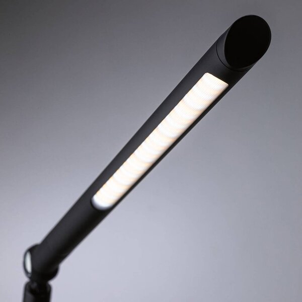 Paulmann Lampa stołowa FlexBar, możliwość ściemniania, czarny, biuro, aluminium, nowoczesny
