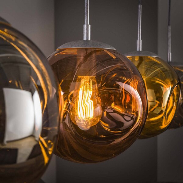 ZIJLSTRA Lampa wisząca szklana Stellar, możliwość ściemniania, multikolor, salon / jadalnia, szkło