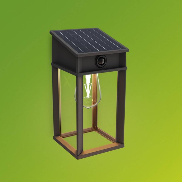 Philips Kinkiet zewnętrzny LED Geri UE z czujnikiem, kątowy, IP44, czarny, metal