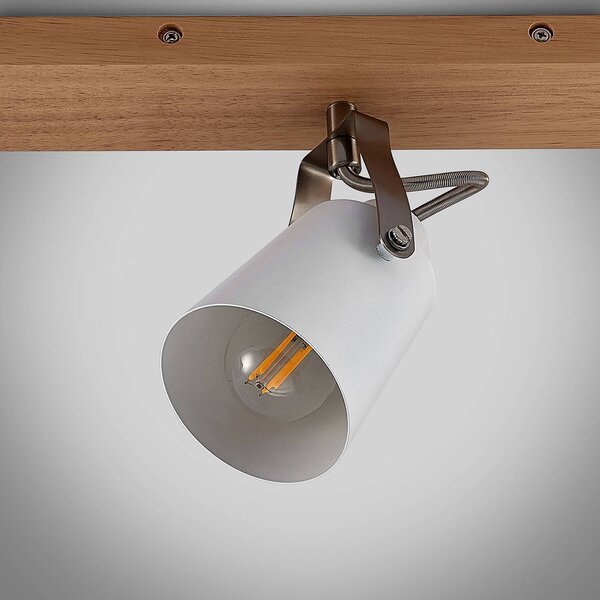 Lampa sufitowa Blana Lindby, możliwość ściemniania, jasne drewno, salon / jadalnia, drewno, skandynawski