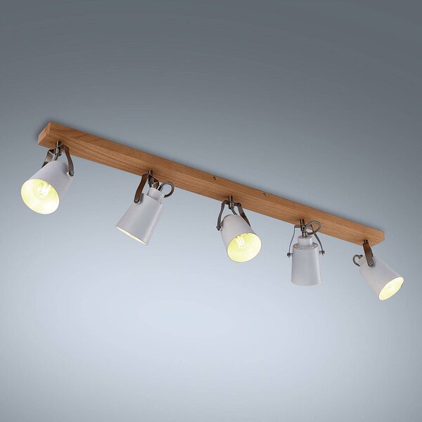 Lampa sufitowa Blana Lindby, możliwość ściemniania, jasne drewno, salon / jadalnia, drewno, skandynawski