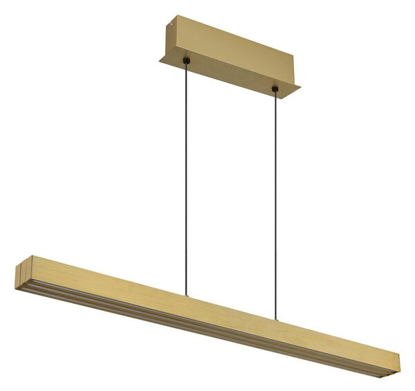 Globo Lampa wisząca Ethan, możliwość ściemniania, brązowy / mosiężny, salon / jadalnia, aluminium, nowoczesny