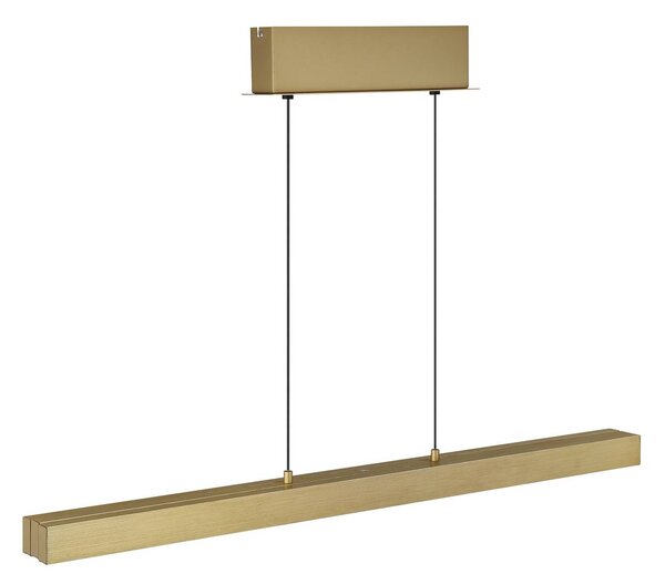 Globo Lampa wisząca Ethan, możliwość ściemniania, brązowy / mosiężny, salon / jadalnia, aluminium, nowoczesny