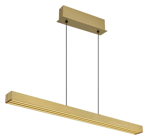 Globo Lampa wisząca Ethan, możliwość ściemniania, brązowy / mosiężny, salon / jadalnia, aluminium, nowoczesny