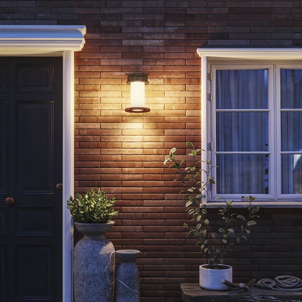 Philips Kinkiet zewnętrzny LED Juda UE, czujnik, IP44, czarny, metal