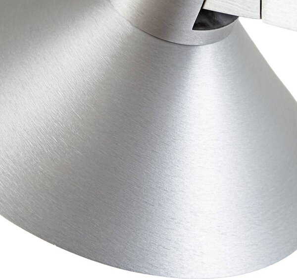 Lampa wisząca Steve Lucande, możliwość ściemniania, aluminiowy / szary / cynkowy, salon / jadalnia, metal, nowoczesny