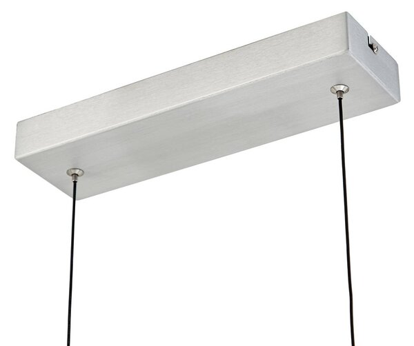 Lampa wisząca Steve Lucande, możliwość ściemniania, aluminiowy / szary / cynkowy, salon / jadalnia, metal, nowoczesny