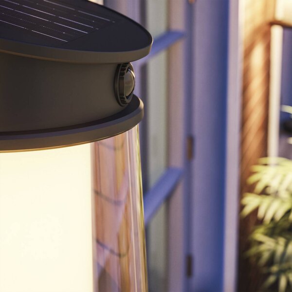 Philips Kinkiet zewnętrzny LED Juda UE, czujnik, IP44, czarny, metal