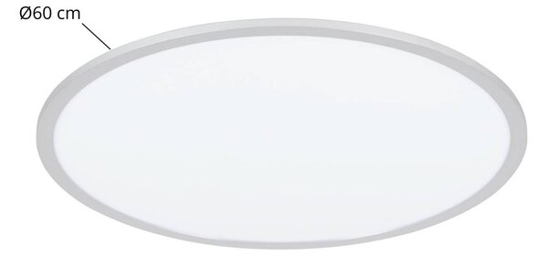 Lampa sufitowa LED Narima Lindby, możliwość ściemniania, aluminiowy / szary / cynkowy, kuchnia, tworzywo sztuczne, nowoczesny