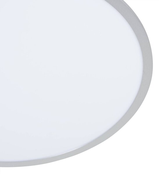 Lampa sufitowa LED Narima Lindby, możliwość ściemniania, aluminiowy / szary / cynkowy, kuchnia, tworzywo sztuczne, nowoczesny