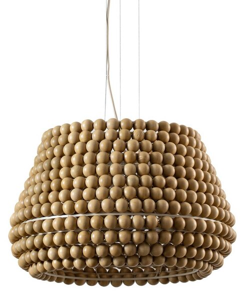 Lampa wisząca Melori Lucande, możliwość ściemniania, jasne drewno, salon / jadalnia, drewno, skandynawski