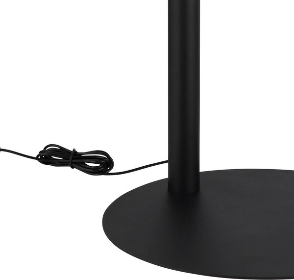 Globo Lampa łukowa - lampa stojąca Della, możliwość ściemniania, czarny, salon / jadalnia, aluminium, nowoczesny