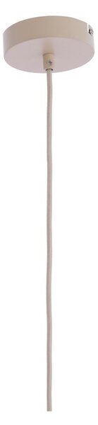 Kremowa lampa wisząca z tekstylnym kloszem Satilla – Light & Living