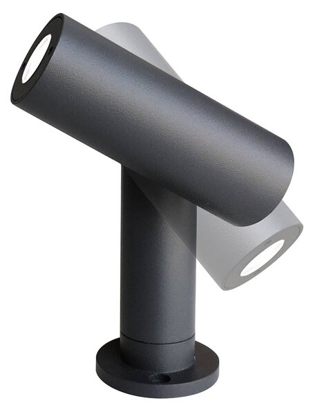Lampa ogrodowa stojąca Narea Lucande, aluminiowy / szary / cynkowy, aluminium, nowoczesny