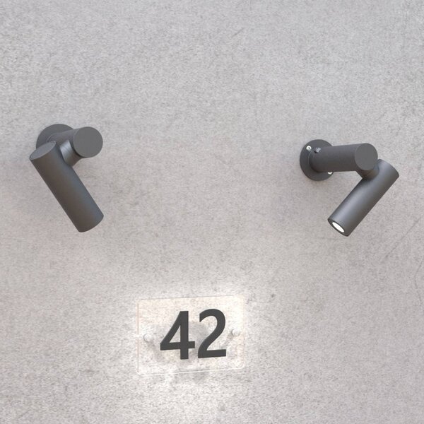 Lampa ogrodowa stojąca Narea Lucande, aluminiowy / szary / cynkowy, aluminium, nowoczesny