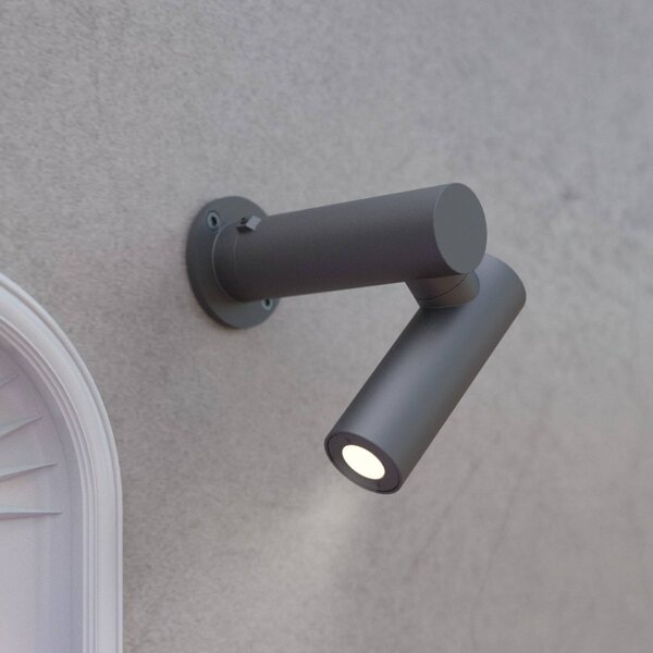 Lampa ogrodowa stojąca Narea Lucande, aluminiowy / szary / cynkowy, aluminium, nowoczesny