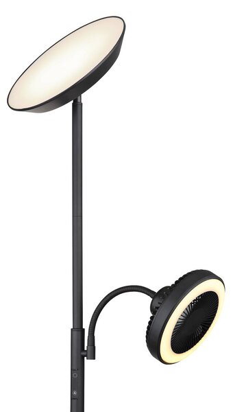 Globo Lampa stojąca LED Davyd, możliwość ściemniania, czarny, salon / jadalnia, metal, nowoczesny