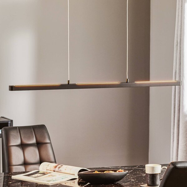 Paulmann Lampa wisząca Lento, możliwość ściemniania, czarny, salon / jadalnia, aluminium, nowoczesny