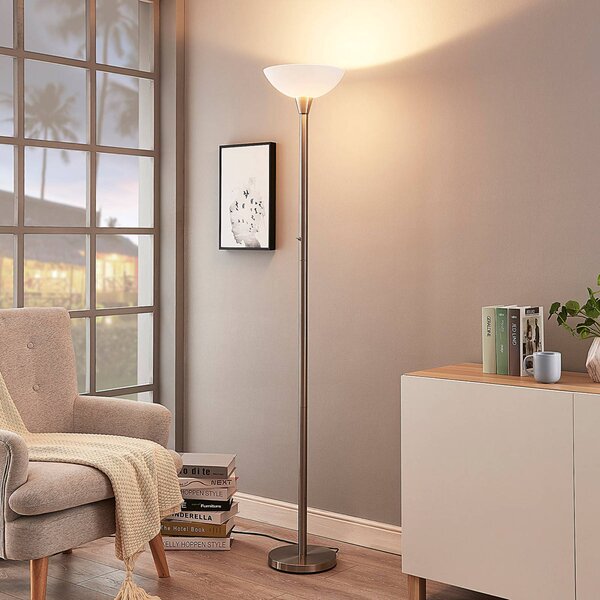 Lampa stojąca Ignacia Lindby, aluminiowy / szary / cynkowy, salon / jadalnia, metal, nowoczesny