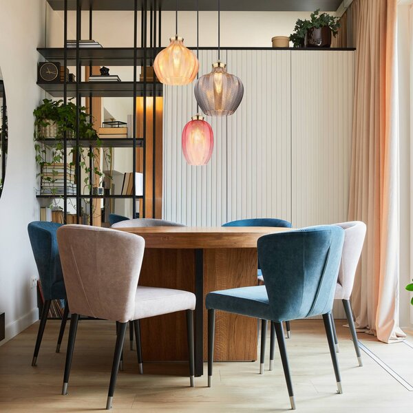 Globo Lampa wisząca szklana Jessica, możliwość ściemniania, multikolor, salon / jadalnia, szkło