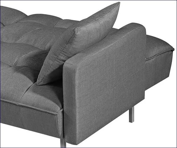 Sofa pikowana rozkładana popielR1-L37