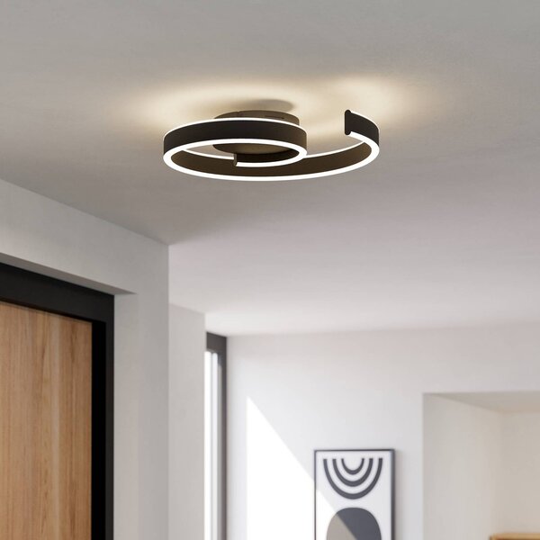 EGLO connect Inteligentna lampa sufitowa Andabaia-Z, możliwość ściemniania, czarny, salon / jadalnia, aluminium, nowoczesny