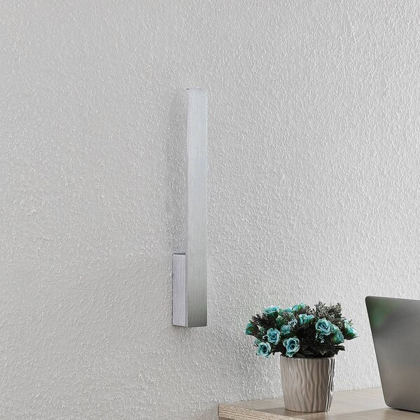 Kinkiet LED Ivano Arcchio, aluminiowy / szary / cynkowy, przedpokój, aluminium, nowoczesny