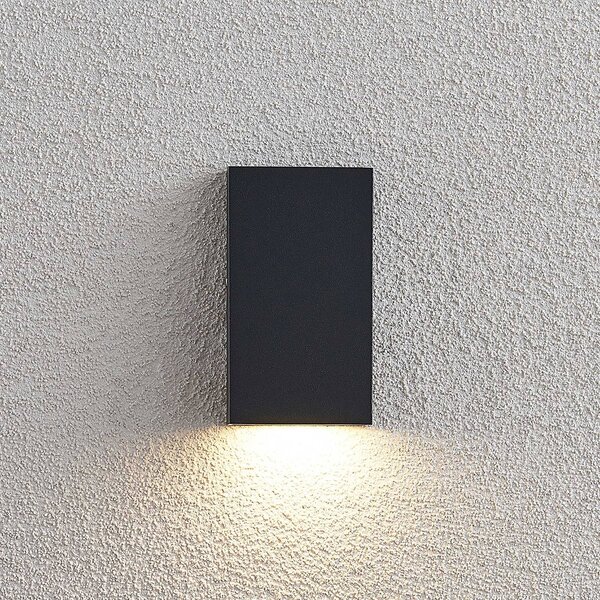 Kinkiet zewnętrzny LED Adarey Lucande, aluminiowy / szary / cynkowy, aluminium, nowoczesny