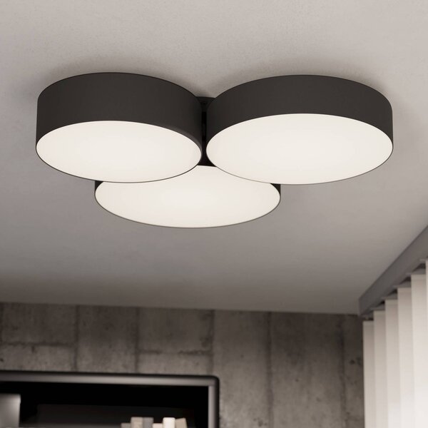 EGLO connect Inteligentna lampa sufitowa Barbano-Z, możliwość ściemniania, czarny, salon / jadalnia, metal, nowoczesny