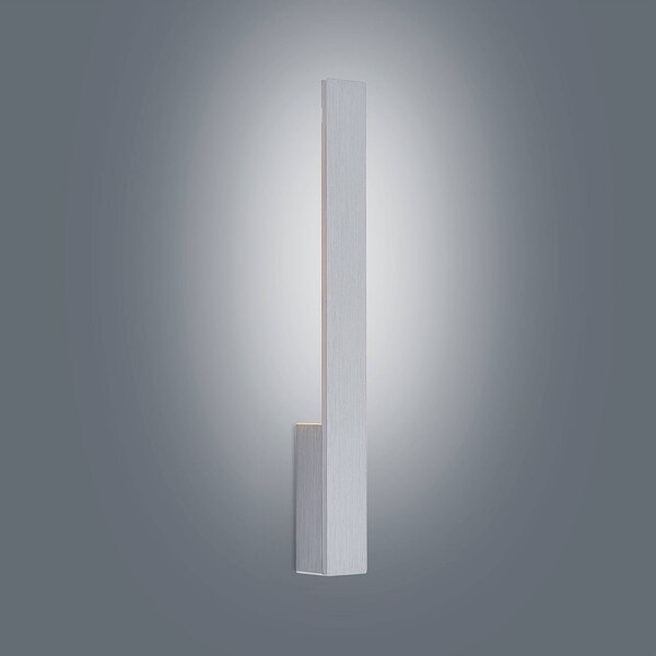 Kinkiet LED Ivano Arcchio, aluminiowy / szary / cynkowy, przedpokój, aluminium, nowoczesny