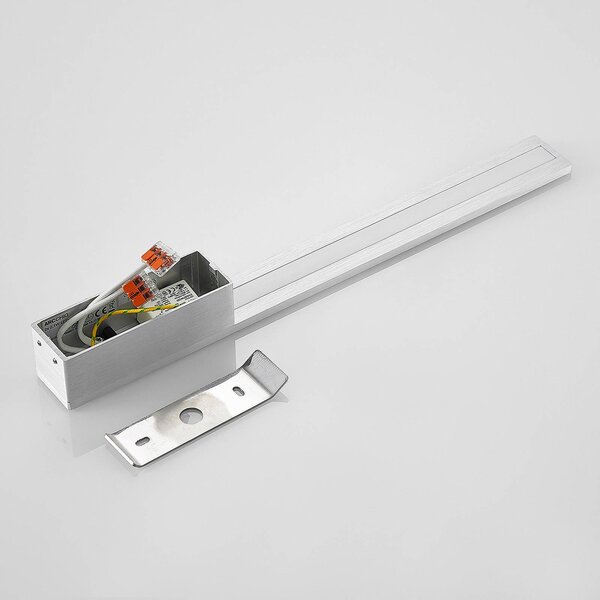 Kinkiet LED Ivano Arcchio, aluminiowy / szary / cynkowy, przedpokój, aluminium, nowoczesny