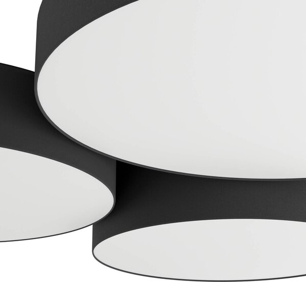 EGLO connect Inteligentna lampa sufitowa Barbano-Z, możliwość ściemniania, czarny, salon / jadalnia, metal, nowoczesny