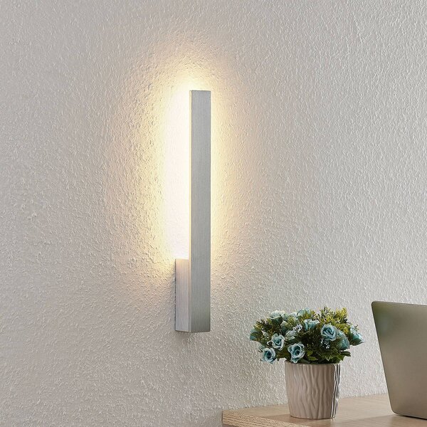 Kinkiet LED Ivano Arcchio, aluminiowy / szary / cynkowy, przedpokój, aluminium, nowoczesny