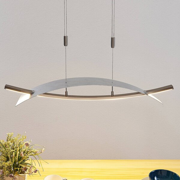 Lampa wisząca Marija Lucande, możliwość ściemniania, chromowy / srebrny, salon / jadalnia, metal, nowoczesny