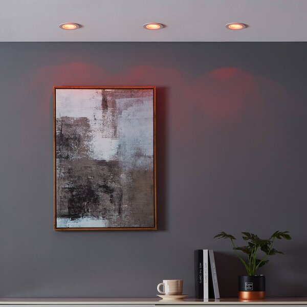 EGLO connect Inteligentna lampa LED Carosso-Z, Ø 9 cm, biała możliwość ściemniania, biały / opal, salon / jadalnia, aluminium, nowoczesny