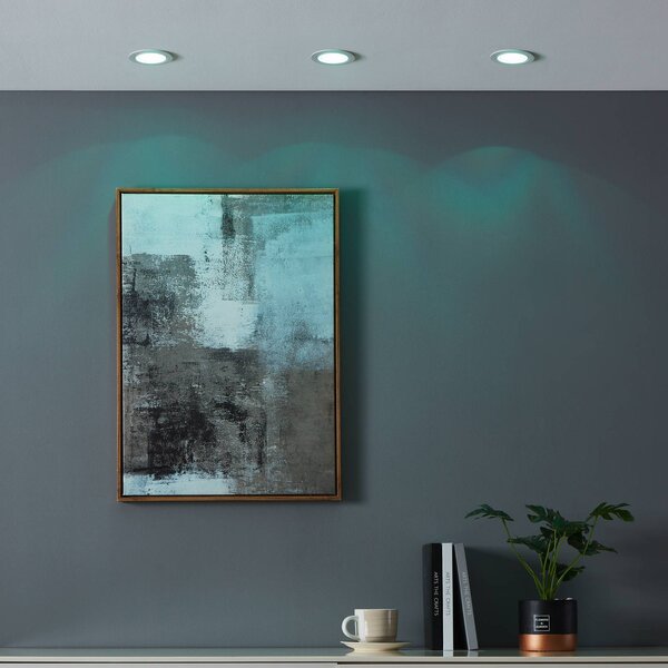 EGLO connect Inteligentna lampa LED Carosso-Z, Ø 9 cm, biała możliwość ściemniania, biały / opal, salon / jadalnia, aluminium, nowoczesny