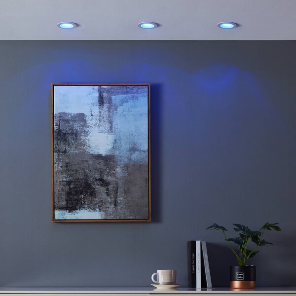 EGLO connect Inteligentna lampa LED Carosso-Z, Ø 9 cm, biała możliwość ściemniania, biały / opal, salon / jadalnia, aluminium, nowoczesny