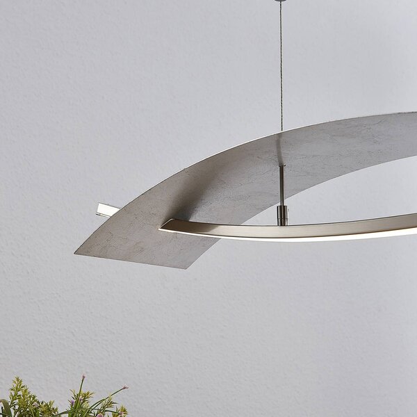 Lampa wisząca Marija Lucande, możliwość ściemniania, chromowy / srebrny, salon / jadalnia, metal, nowoczesny