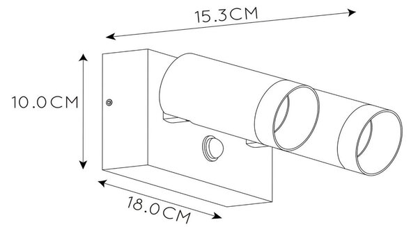 Lucide Lampa zewnętrzna z czujnikiem ruchu Taylor, możliwość ściemniania, biały / opal, aluminium, nowoczesny