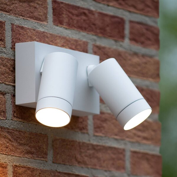 Lucide Lampa zewnętrzna z czujnikiem ruchu Taylor, możliwość ściemniania, biały / opal, aluminium, nowoczesny