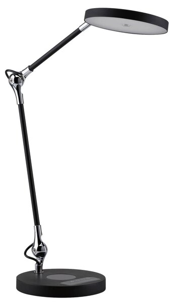 Paulmann Lampa biurkowa LED Numis, możliwość ściemniania, czarny, biuro, aluminium, nowoczesny