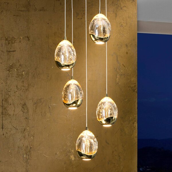 Schuller Valencia Lampa wisząca Rocio, możliwość ściemniania, przezroczysty / transparentny, salon / jadalnia, metal