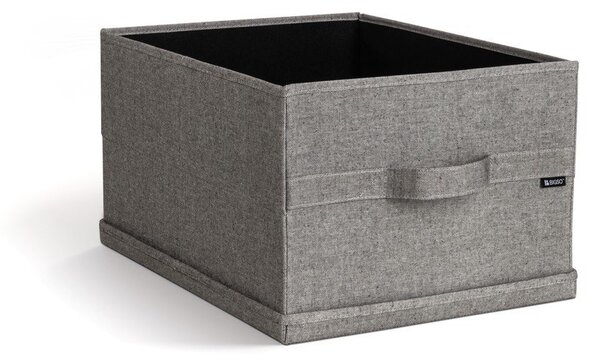 Szary tekstylny pojemnik z pokrywką 36x46x25 cm Soft Storage Large – Bigso