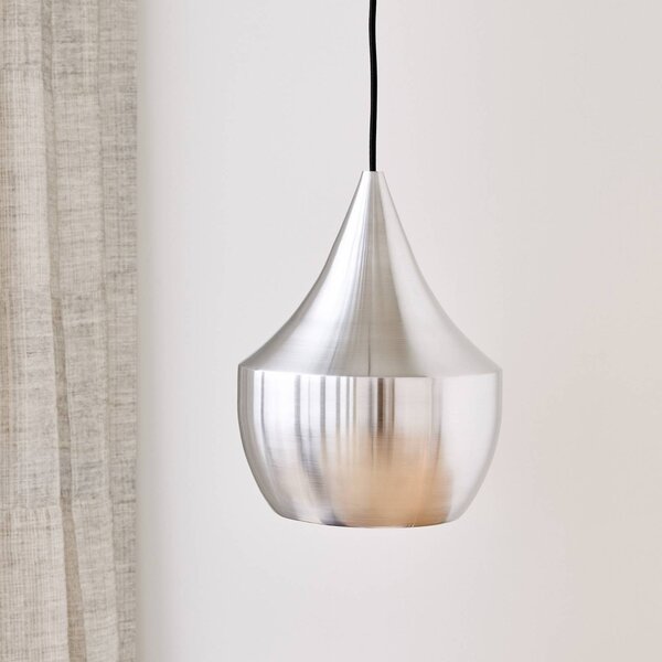Tom Dixon Lampa wisząca designerska Beat, możliwość ściemniania, aluminiowy / szary / cynkowy, salon / jadalnia, aluminium, design