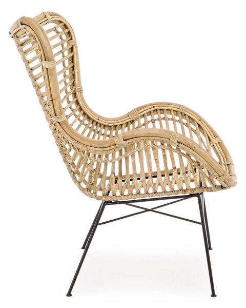 Rattanowy fotel ogrodowy w naturalnym kolorze Casilda – Bizzotto