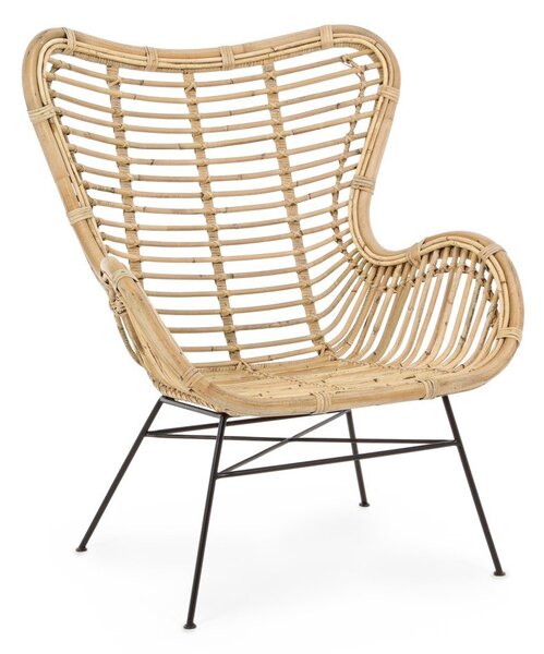Rattanowy fotel ogrodowy w naturalnym kolorze Casilda – Bizzotto
