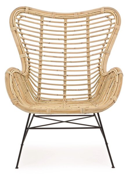 Rattanowy fotel ogrodowy w naturalnym kolorze Casilda – Bizzotto