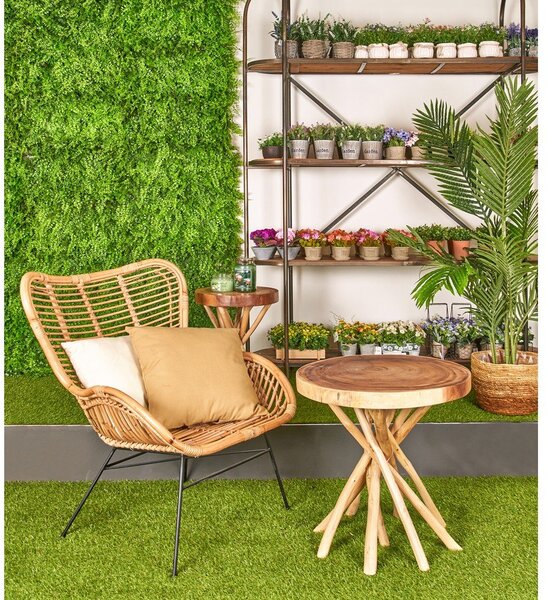 Rattanowy fotel ogrodowy w naturalnym kolorze Casilda – Bizzotto