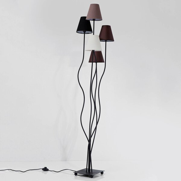 KARE Lampa stojąca FLEXIBLE, czarny, salon / jadalnia, metal, nowoczesny