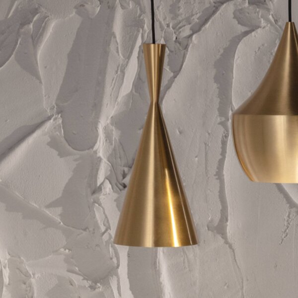 Tom Dixon Lampa wisząca Beat, możliwość ściemniania, mosiężny / złoty, salon / jadalnia, mosiądz, design
